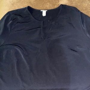 Black plus size blouse